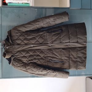 Lucky Brand Quilted Olive Winter Coat Size SMALL